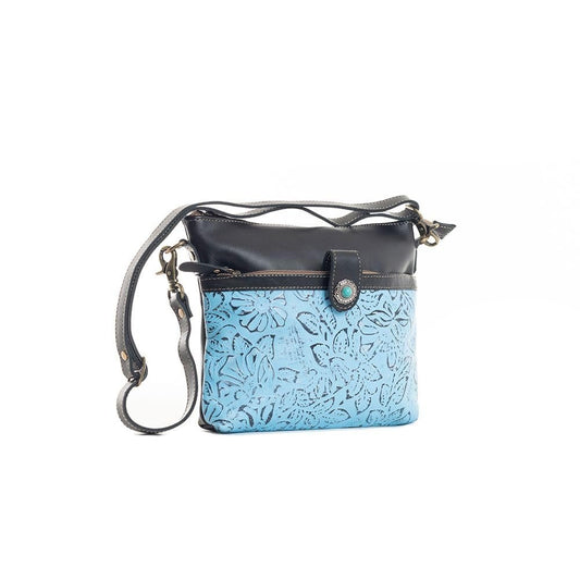 Myra Bag Fennington Leather Bag in Sky Blue