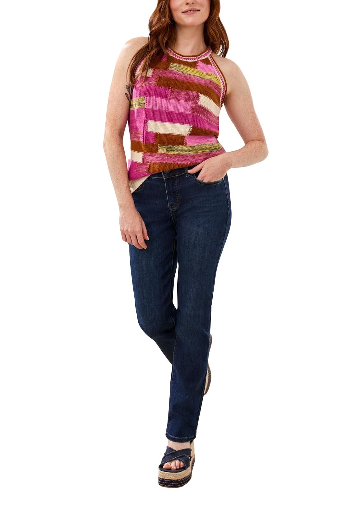 Tribal Women's Sophia Curvy Straight Fit Jeans (Regular, Plus and Petite Sizes)