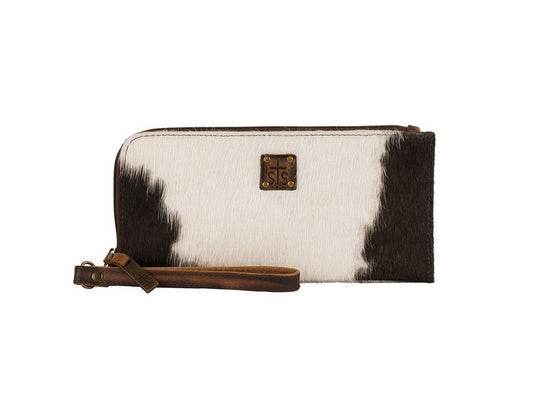 STS Ranchwear Womens Clutch Distressed Brown Cowhide Clutch Bag