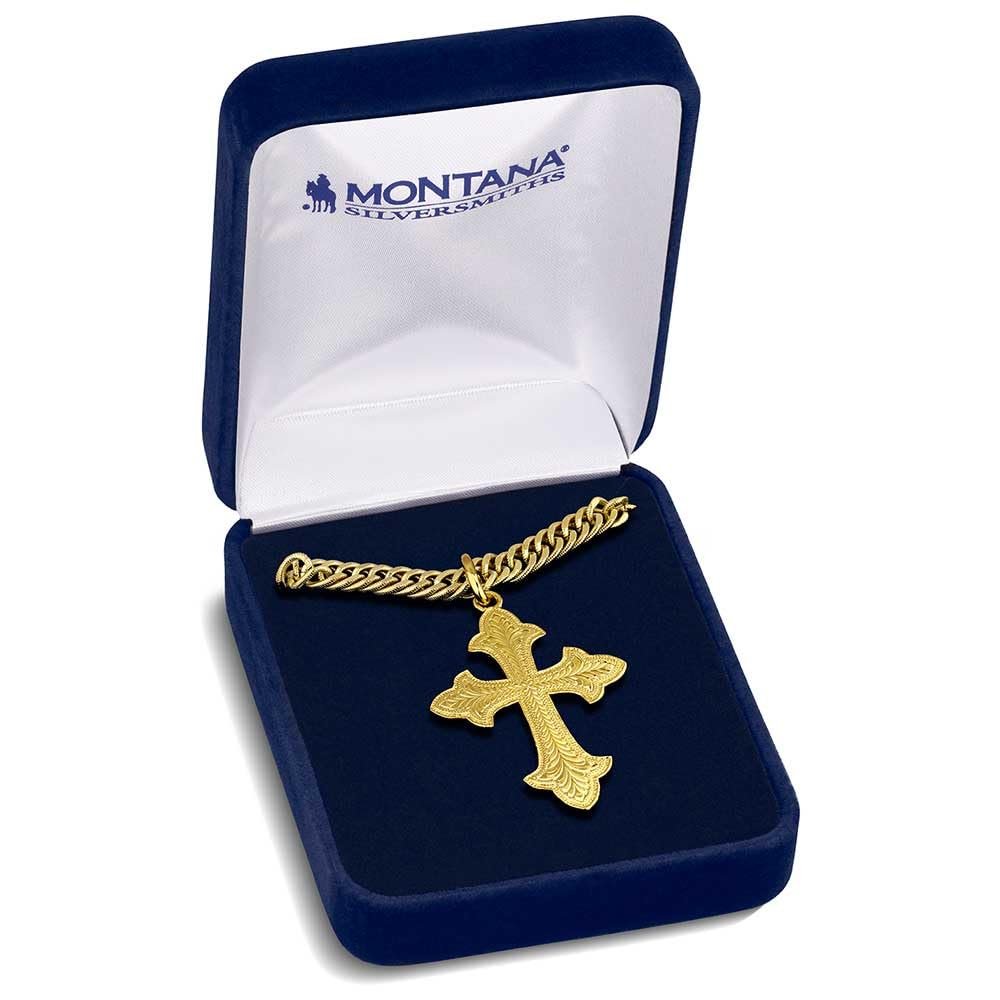 Montana Silversmiths Harvest Moon Men's Cross Necklace