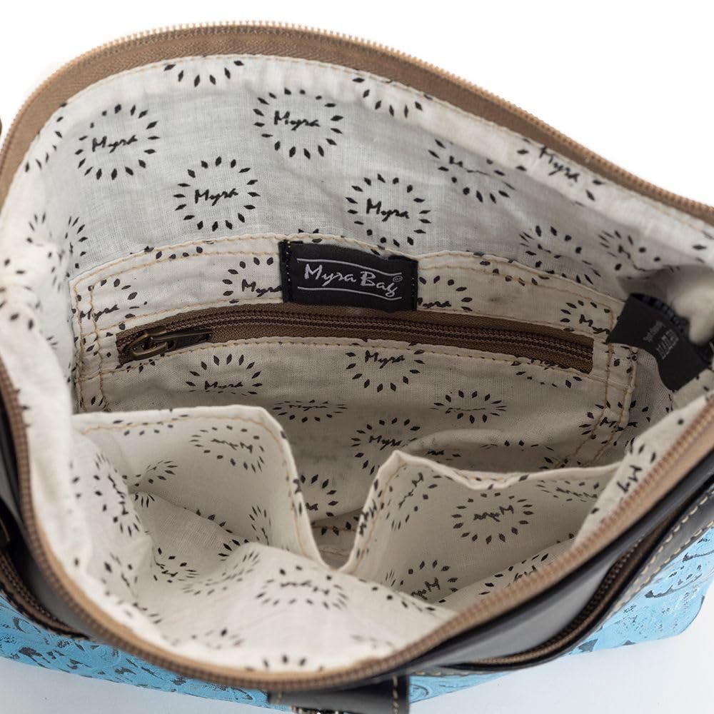 Myra Bag Fennington Leather Bag in Sky Blue