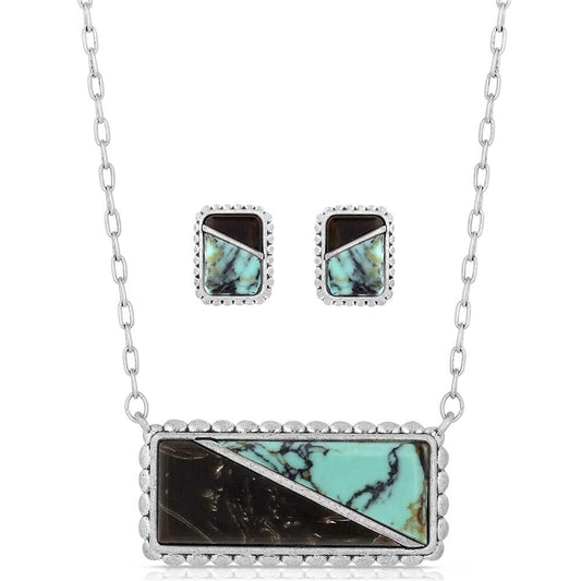 Montana Silversmiths Double Essence Turquoise Jewelry Set