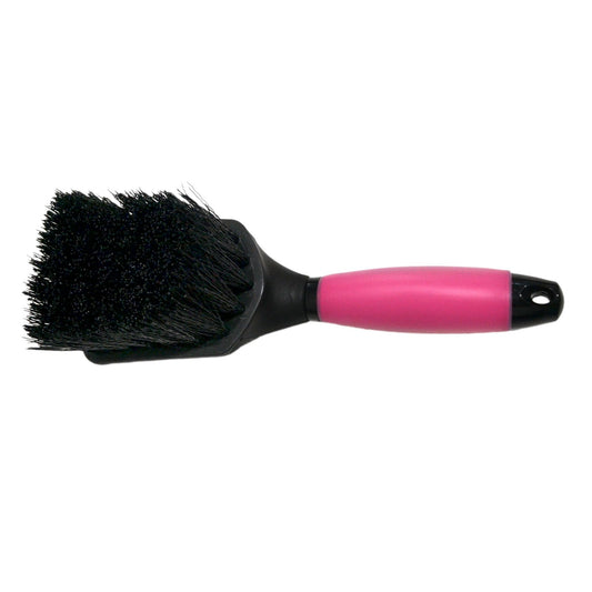 AHE Gel Handle Bucket Brush with 1.5" PP Bristles Black Hot Pink