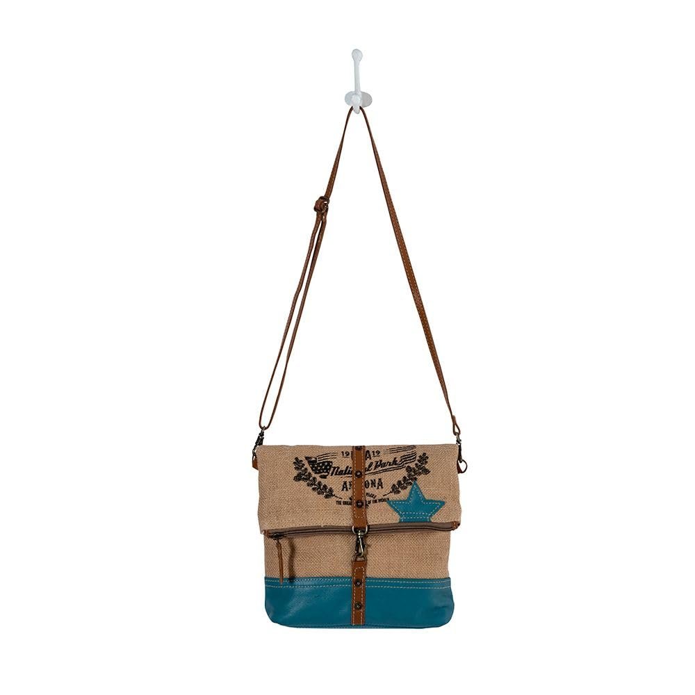 Myra Bag Grand Canyon Foldover Market Bag (Teal)