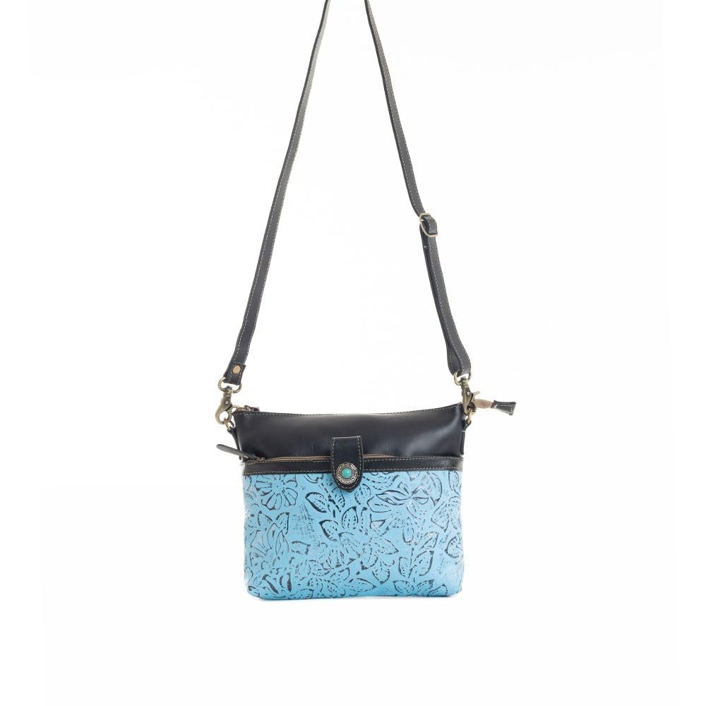 Myra Bag Fennington Leather Bag in Sky Blue