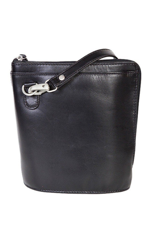 Scully Italia Mara Leather Crossbody Handbag - Black