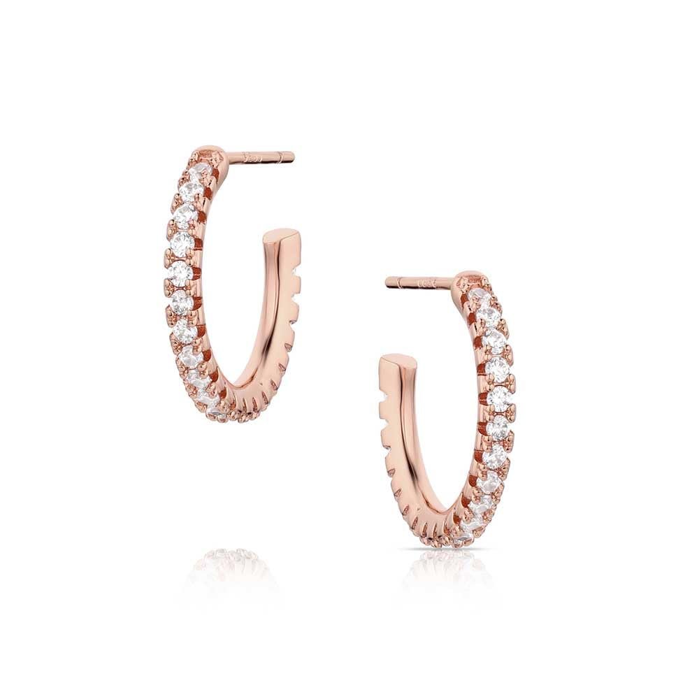 Montana Silversmiths Everything is Rosy Hoop Earrings