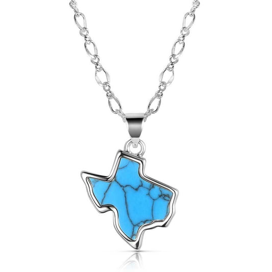 Montana Silversmiths Turquoise Texas State Necklace