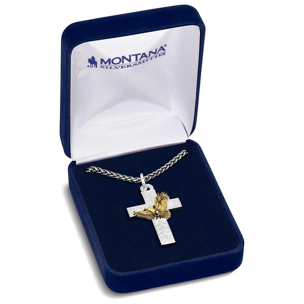 Montana Silversmiths Faith in Flight Men's Cross Necklace