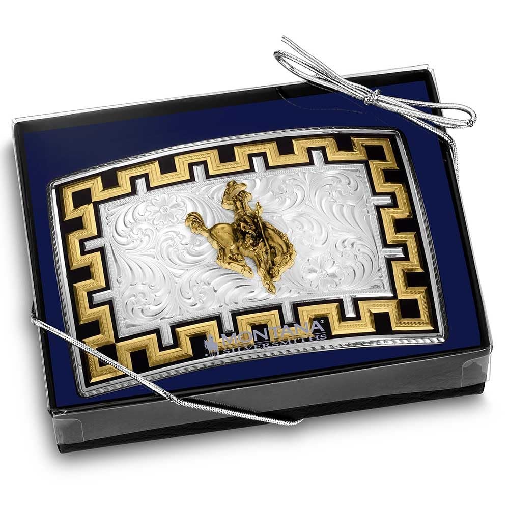 Montana Silversmiths Honor and Grit Ranch Bronc Belt Buckle