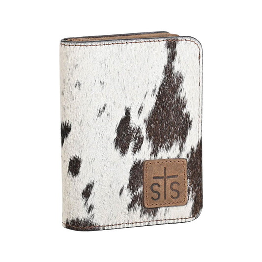 STS Ranchwear Womens Soni Distressed Brown Cowhide Zip Around Wallet