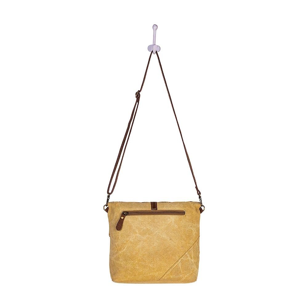 Myra Bag Crossbody Bag Women's Western Upcycled Canvas Leather Shoulder Handbag