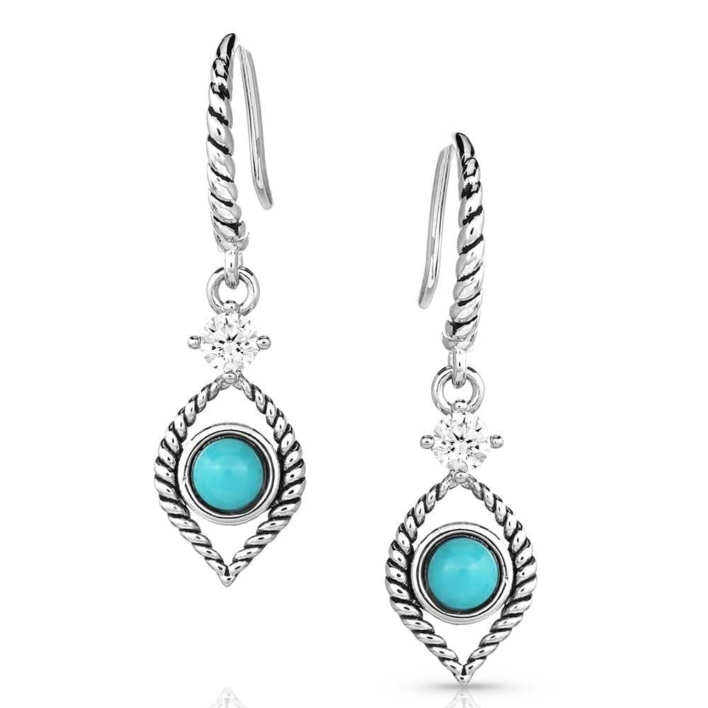 Montana Silversmiths Western Lifestyle Turquoise Dangle Earrings (Ideal Brilliance)
