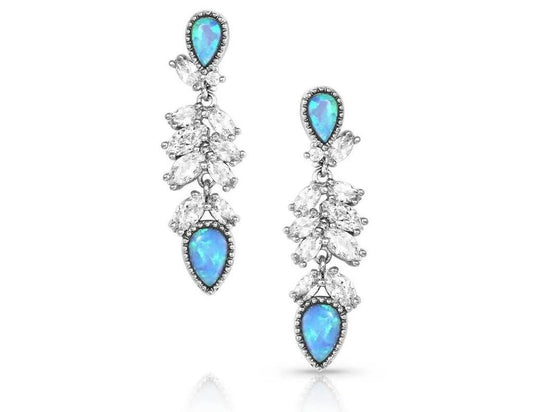 Montana Silversmiths Western Lifestyle Opal Earrings (Mystic Falls Opal Crystal)