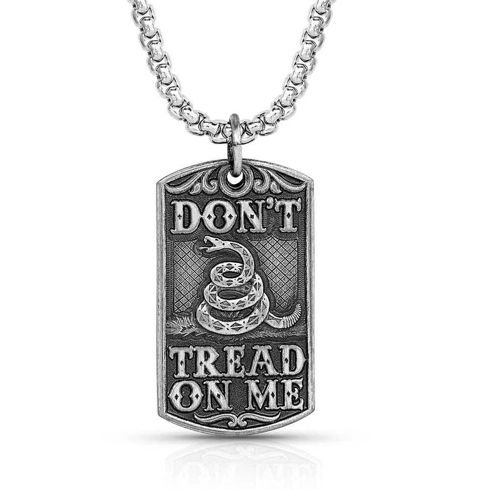 Montana Silversmiths Necklace Mens Don't Tread On Me Tag 23" NC5492MA