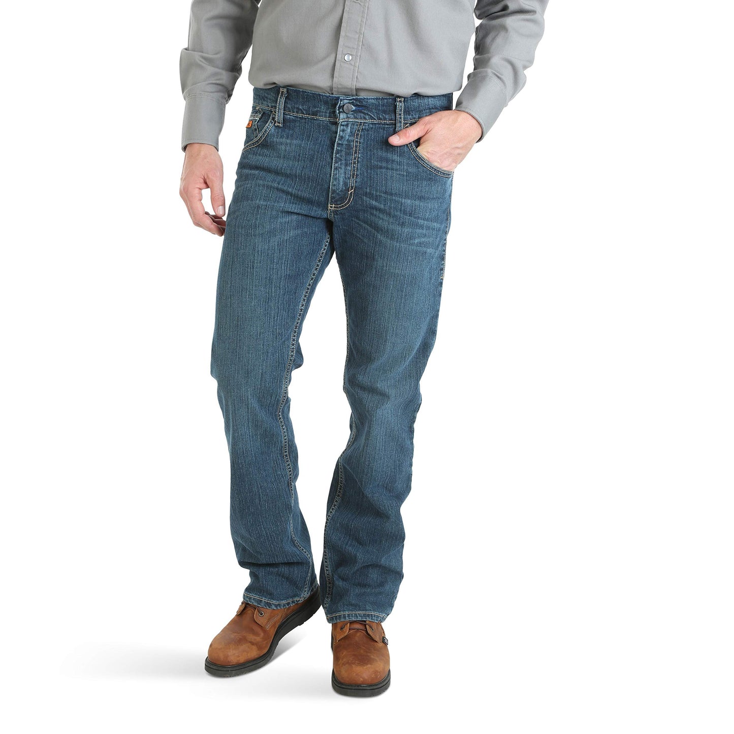 Wrangler Riggs Workwear Men's FR Flame-Resistant Retro Slim Boot Jean Caden New