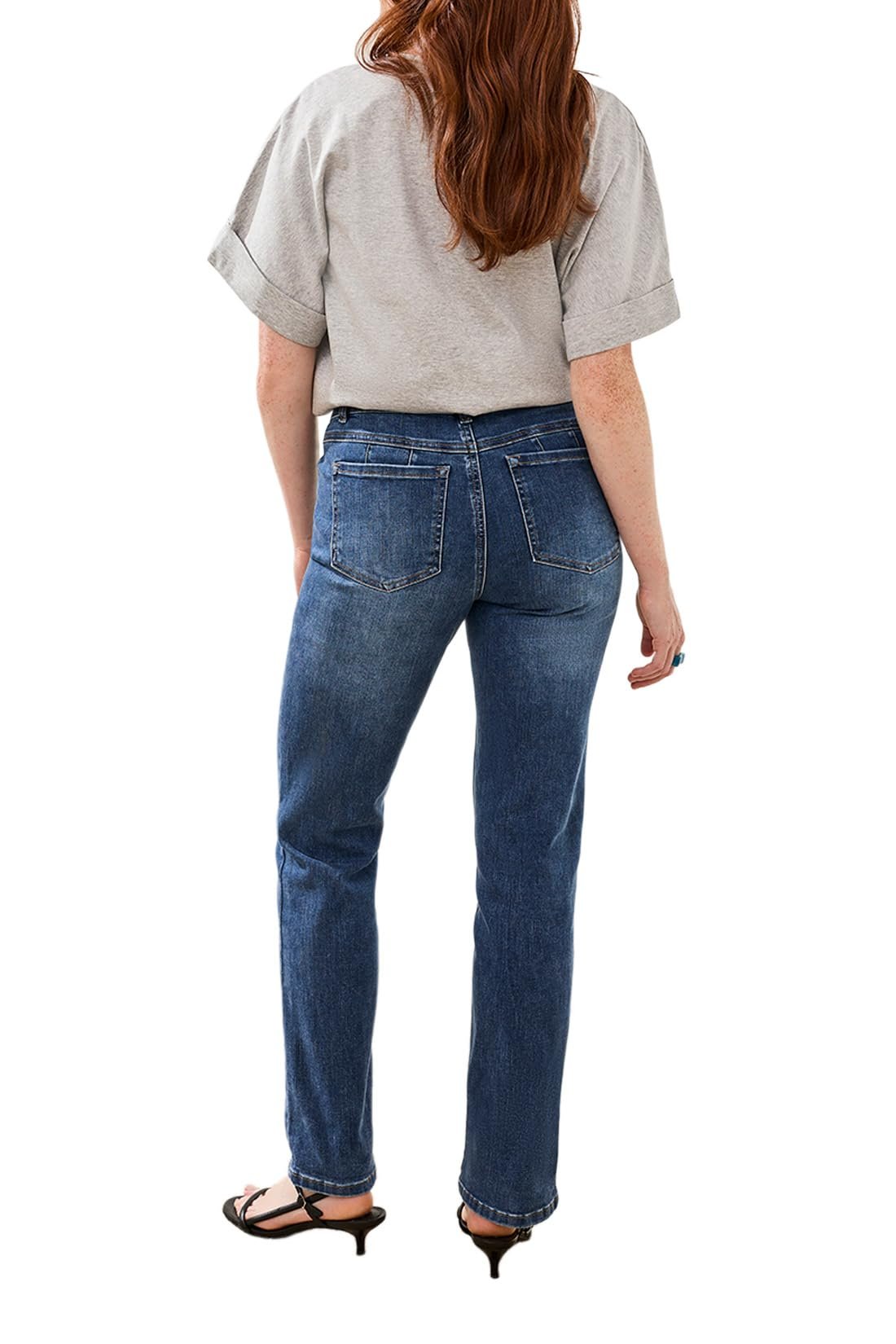 Tribal Women's Sophia Curvy Straight Fit Jeans (Regular, Plus and Petite Sizes)