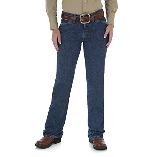 Wrangler Riggs Workwear womens Fr Western Mid Rise Boot Cut jeans, Blue Stone, 7W x 34L US