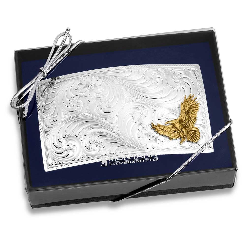 Montana Silversmiths Work Hard American Made Belt Buckle