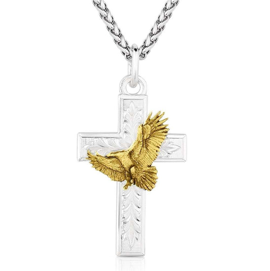Montana Silversmiths Faith in Flight Men's Cross Necklace