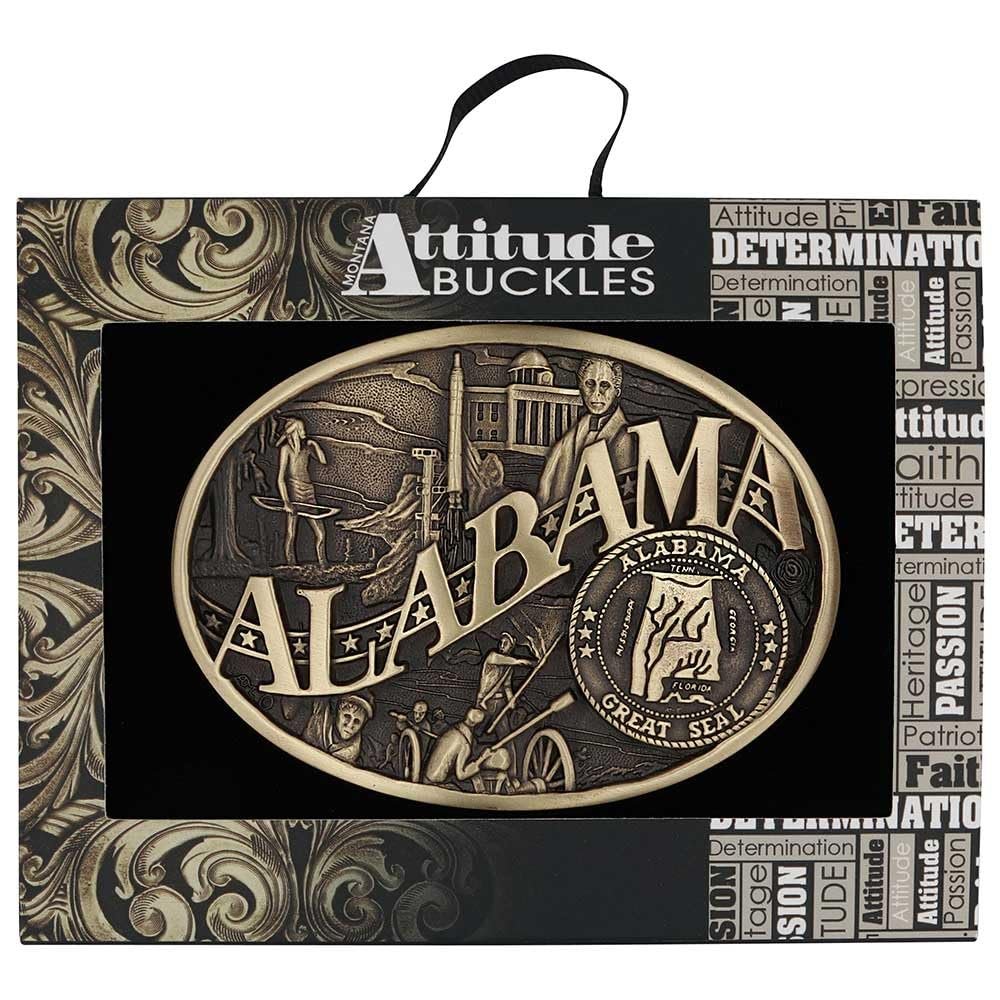 Montana Silversmiths Alabama State Heritage Attitude Buckle