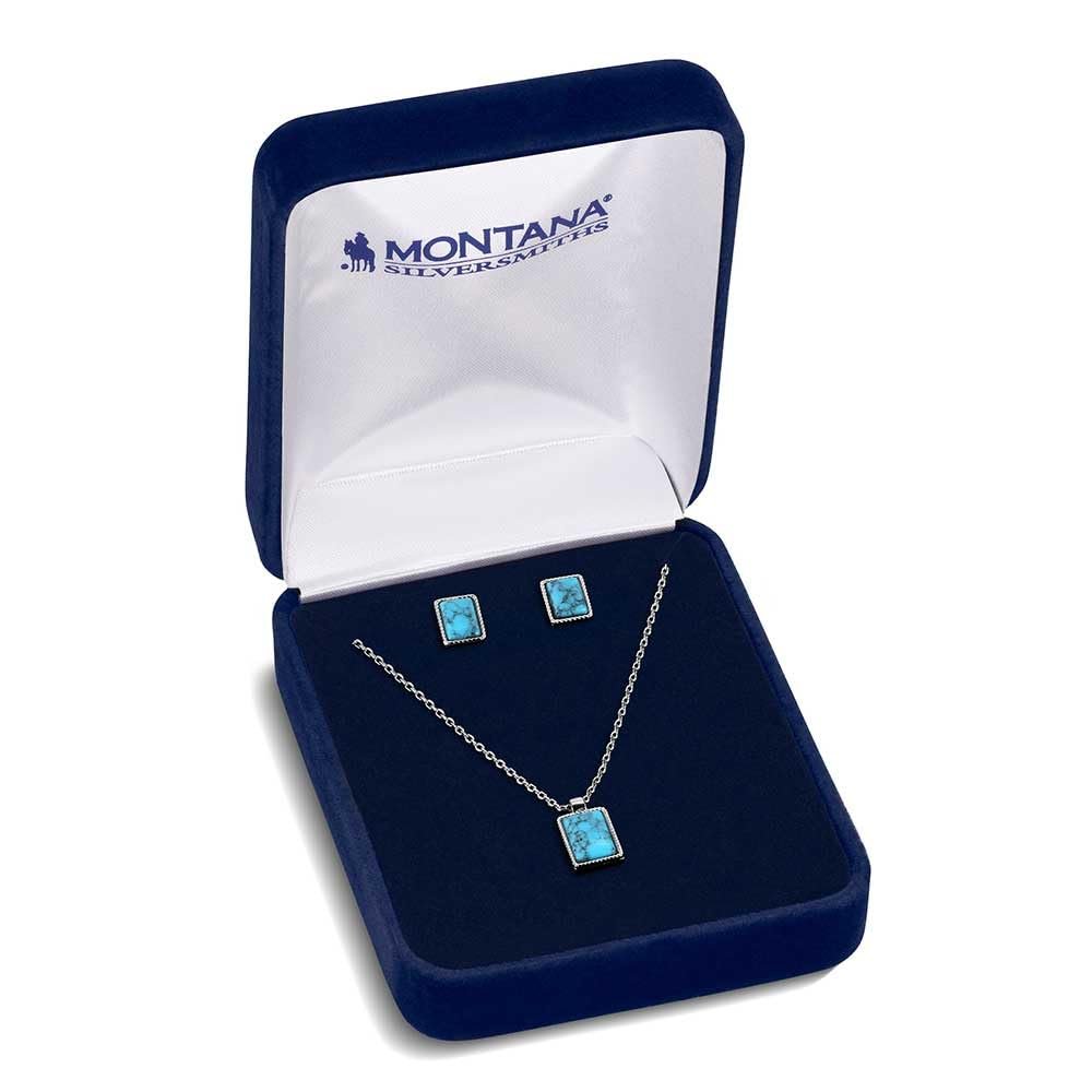 Montana Silversmiths Rio River BlueJewelry Set