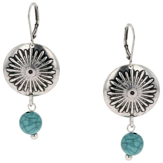 Montana Silversmiths Sunburst Turquoise Attitude Earrings - AER5748