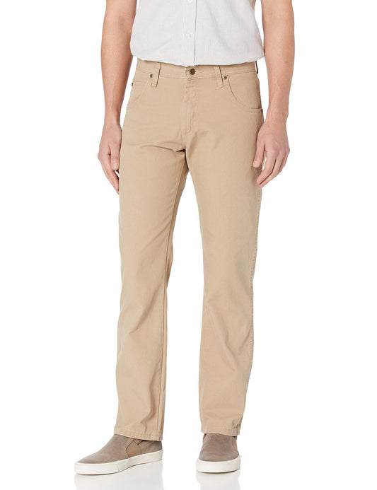 Wrangler Men's Rugged Wear Relaxed Fit Straight Leg Canvas Pant - Golden Khaki