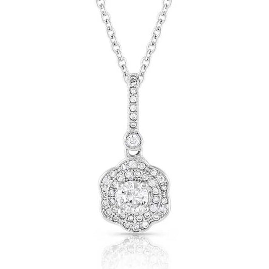 Montana Silversmiths Western Inspired Crystal Necklace (Petals in the Moonlight Crystal)