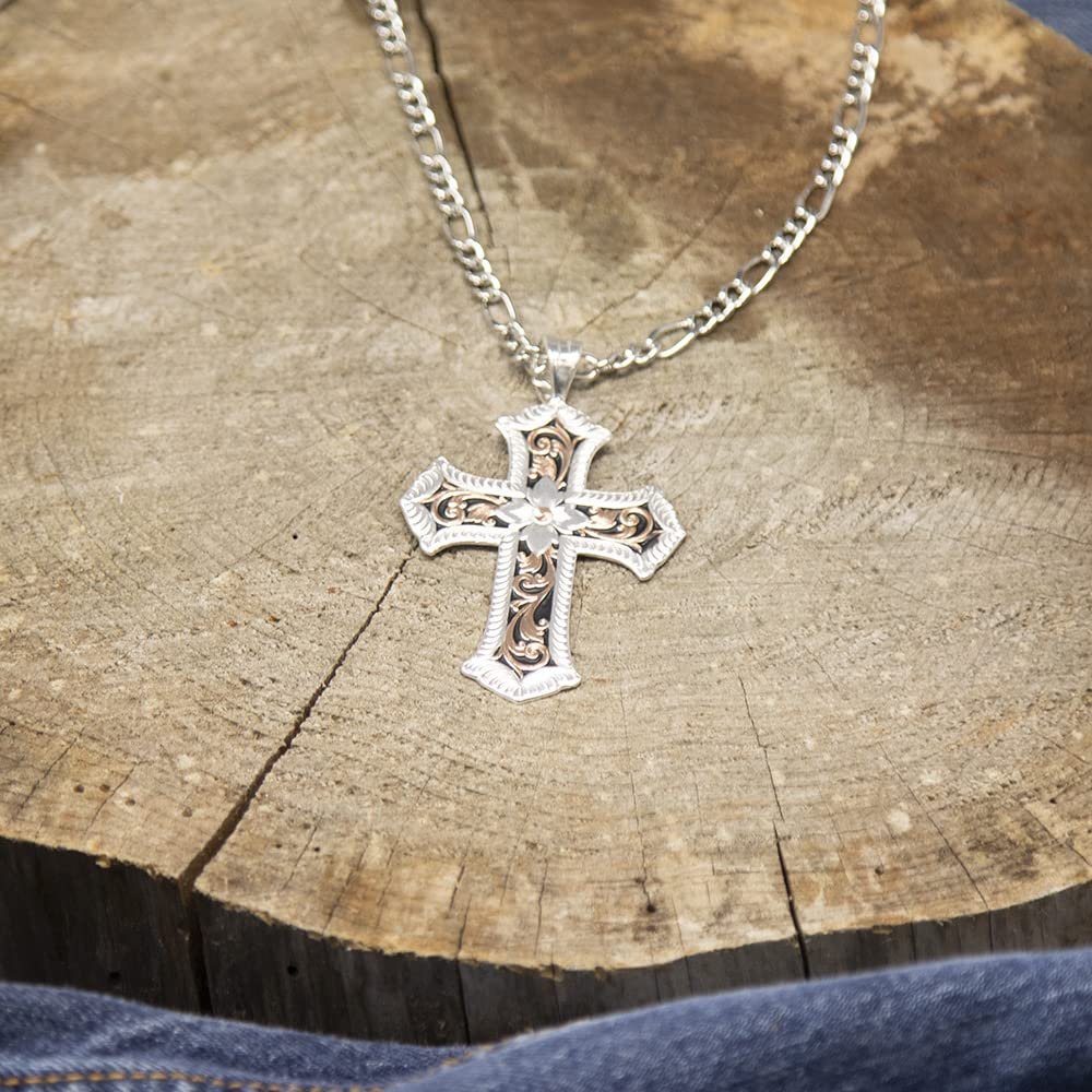 Montana Silversmiths Western Lifestyle Women's Cross Necklace (Retro Cross)