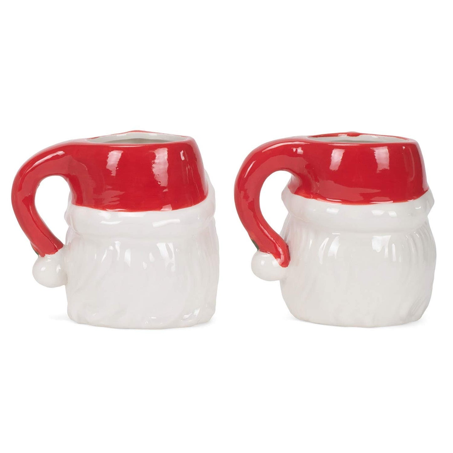 Vintage Winking and Smiling Santa Face Mug Set