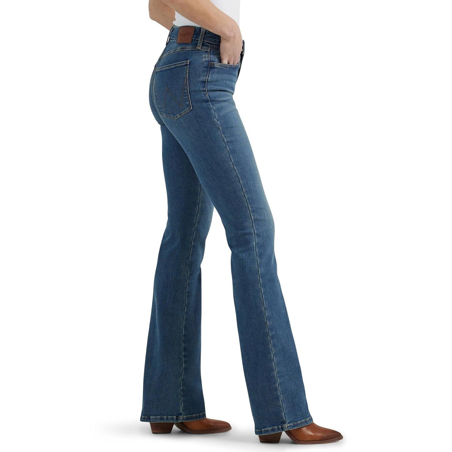 Wrangler Women's Bespoke Ada High Rise Bootcut Jeans Denim 34x30