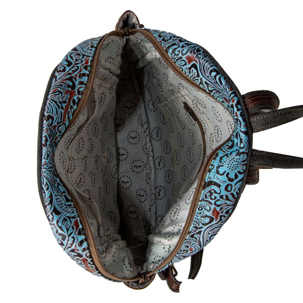 Myra Bag Chisum Draw Hand-Tooled Backpack