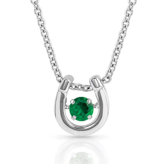 Montana Silversmiths Necklace Womens Dancing Horseshoe 19" NC4742