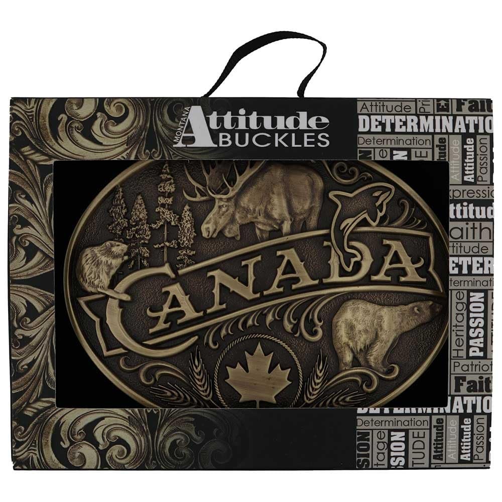 Montana Silversmiths Canada Heritage Attitude Belt Buckle
