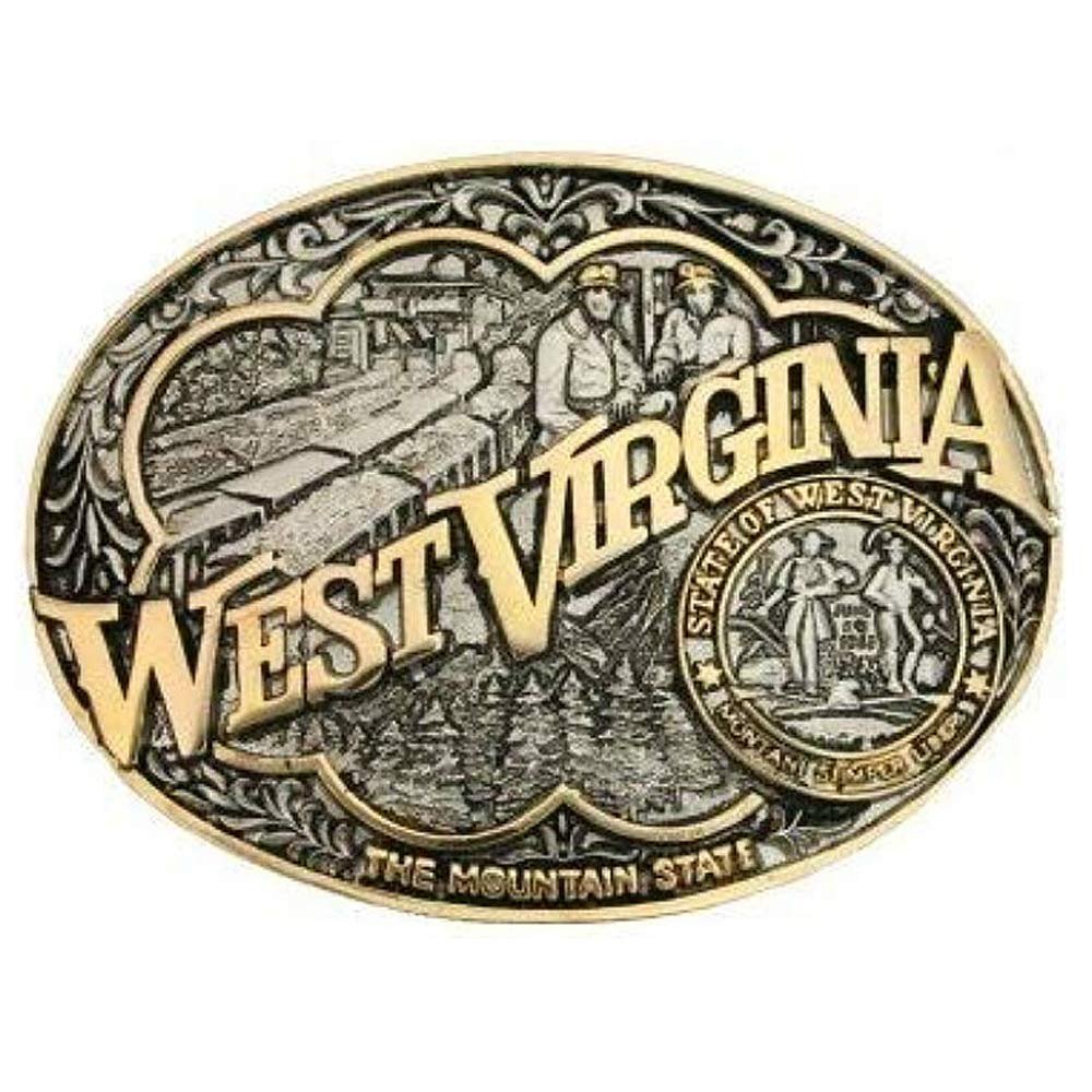 Montana Silversmiths West Virginia Heritage Attitude Belt Buckle