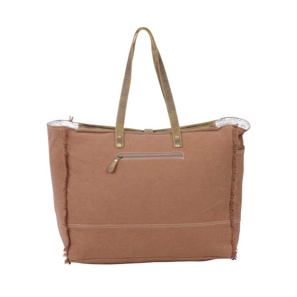 Myra Bag Salt n Pepper Brown Cowhide Purse