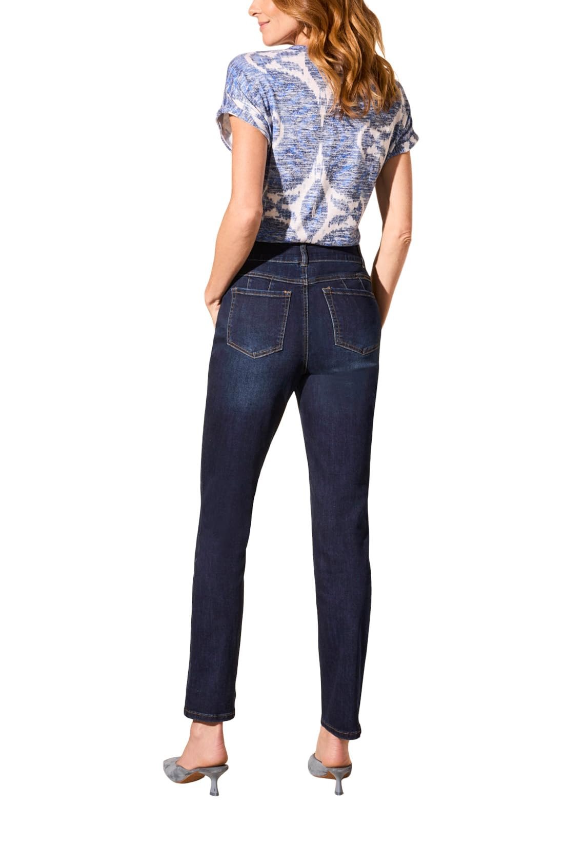 Tribal Women's Sophia Curvy Straight Fit Jeans (Regular, Plus and Petite Sizes)