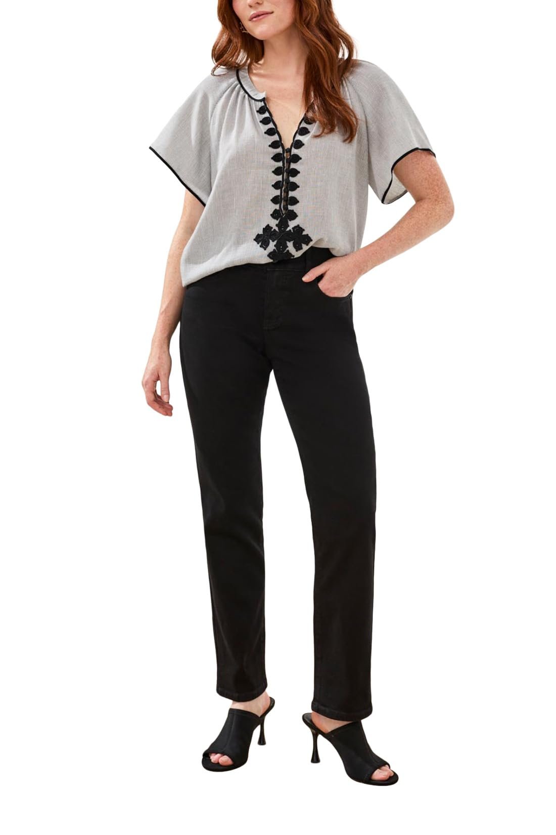 Tribal Women's Sophia Curvy Straight Fit Jeans (Regular, Plus and Petite Sizes)