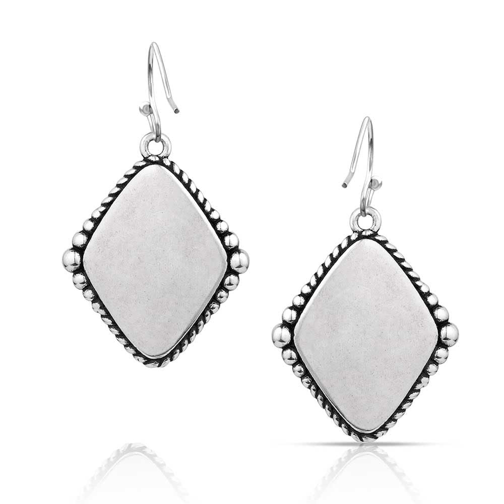 Montana Silversmiths Blank Slate White Howlite Earrings