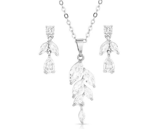 Montana Silversmiths Jewelry Set Womens Falling Petals 18" JS5643