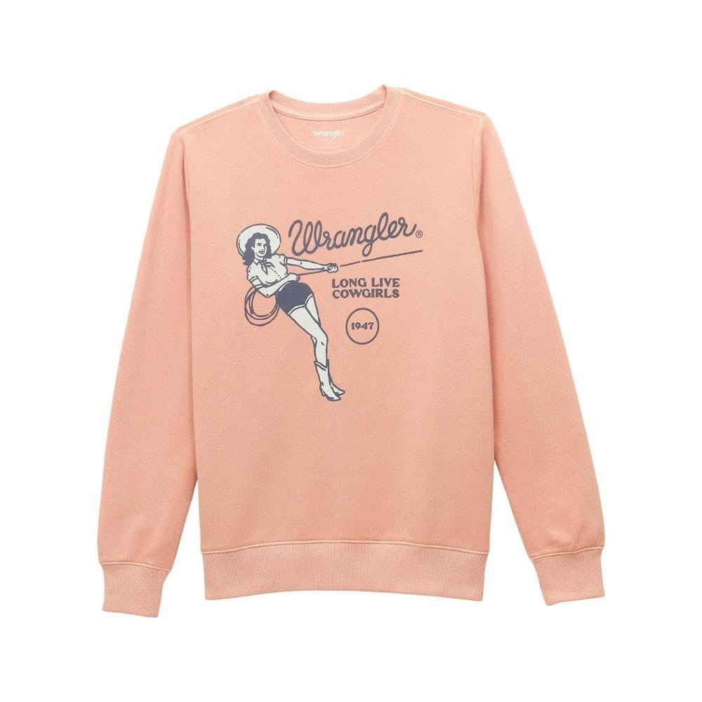 Wrangler Women's Retro Cowgirl Sweatshirt Rose