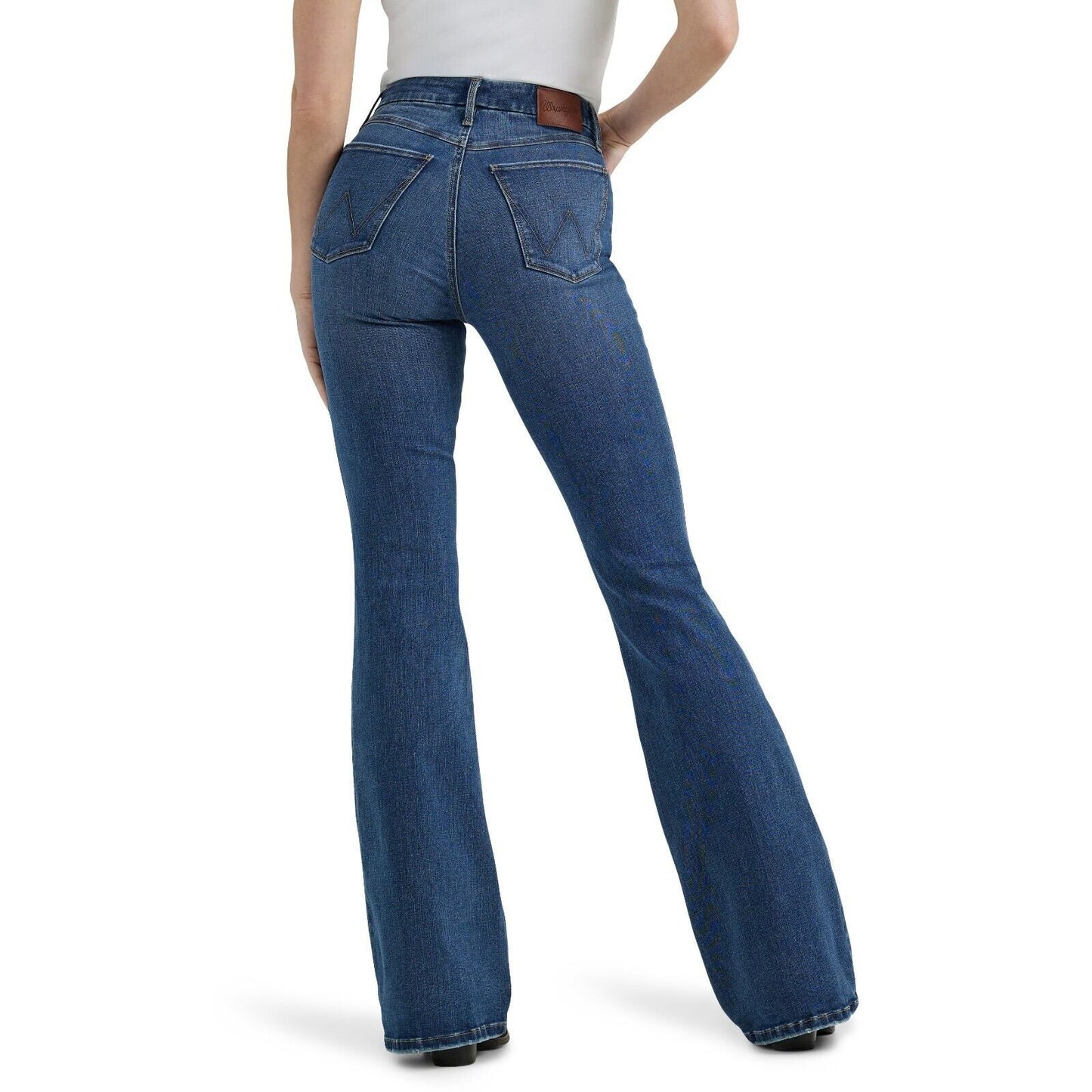 Wrangler Women's Bespoke Lily High Rise Flare Jeans Denim Comfort Stretch New