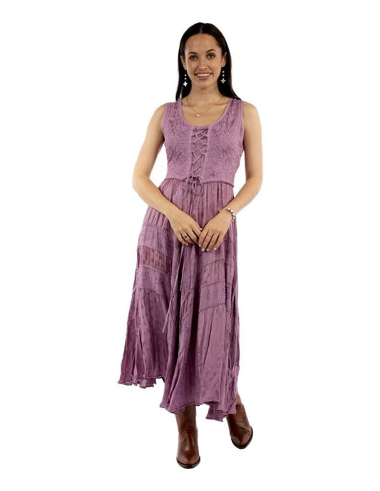 Scully Women's Lace Front Sleeveless Full Length Dress - Dusk
