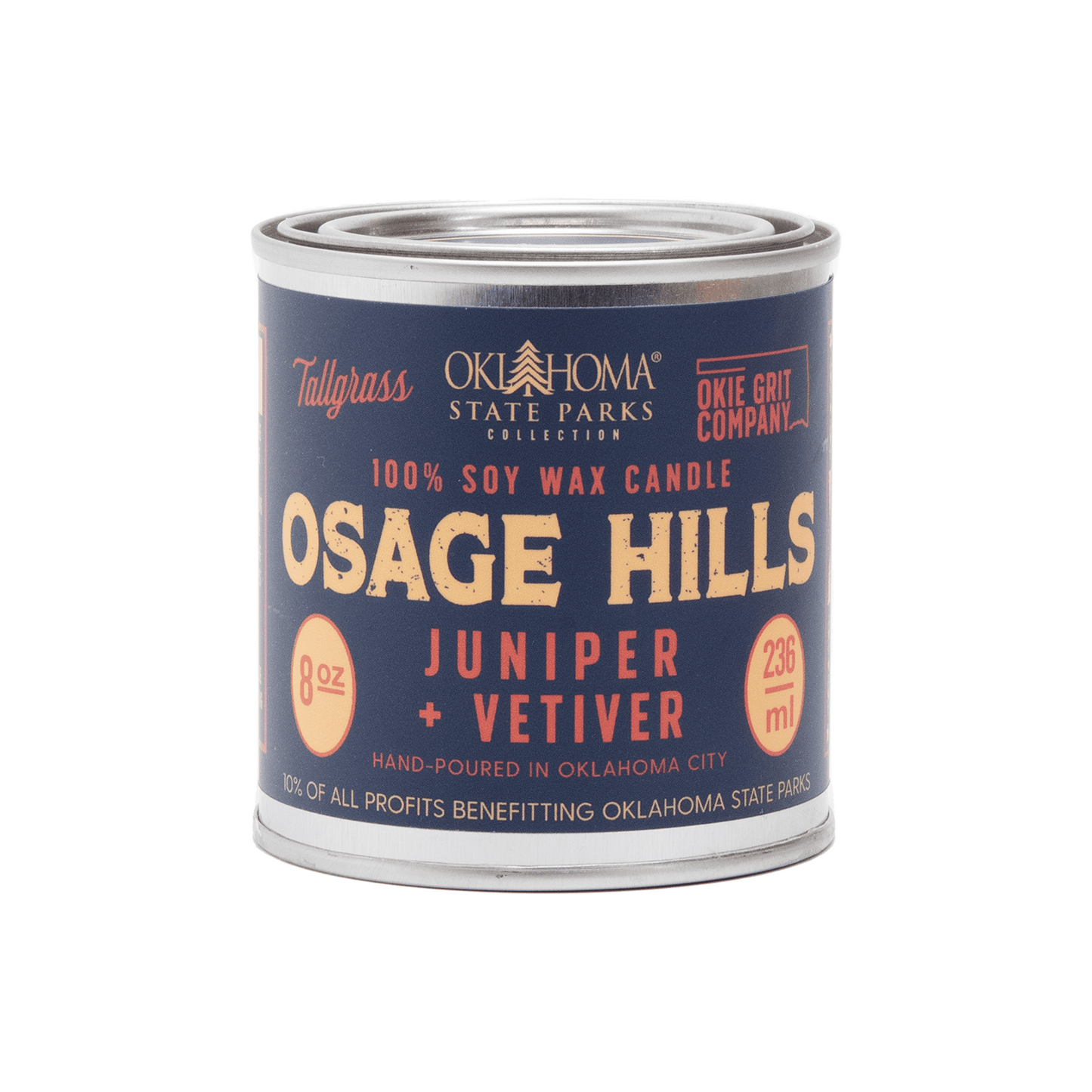 Osage Hills: Juniper + Vetiver Soy Wax Candle