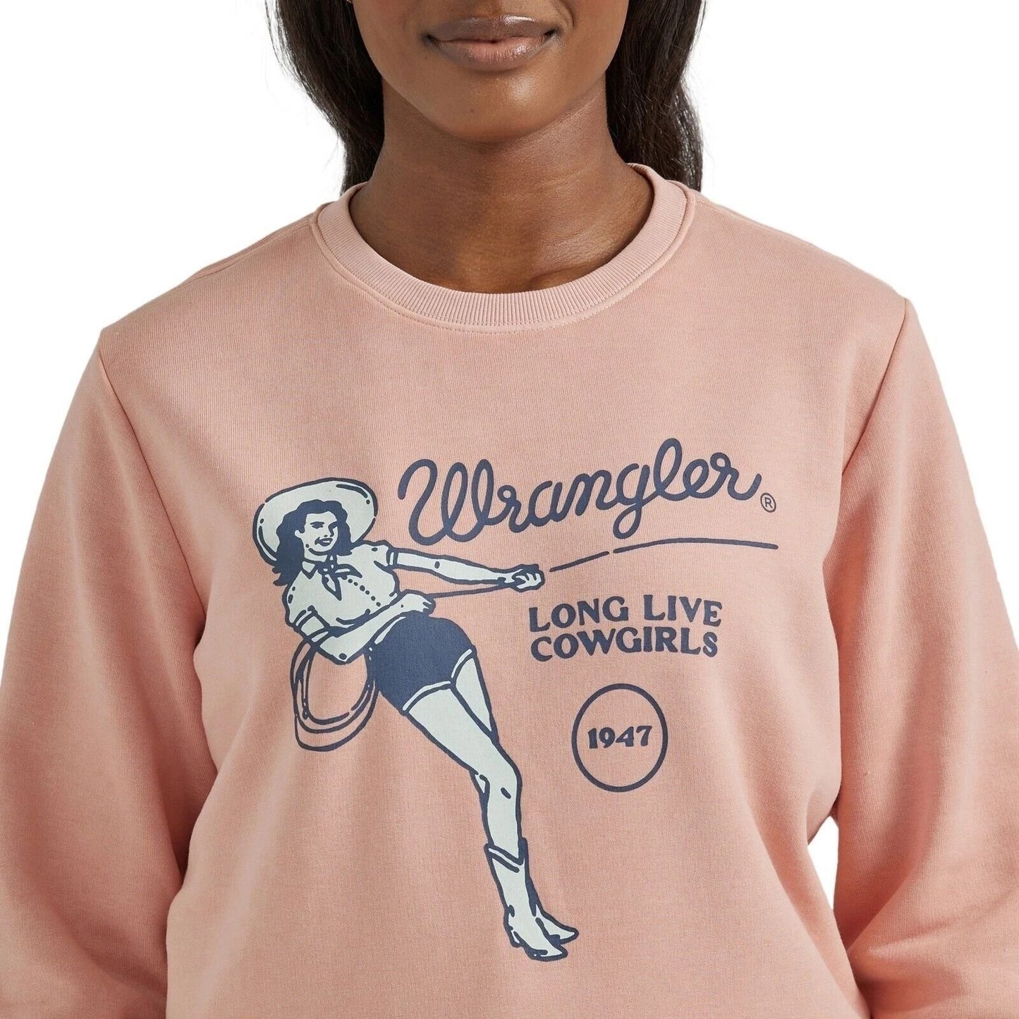 Wrangler Women's Retro Cowgirl Sweatshirt Rose